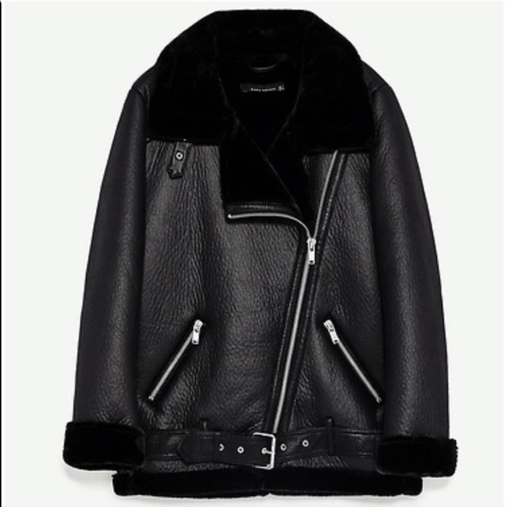 Zara Leather biker jacket
